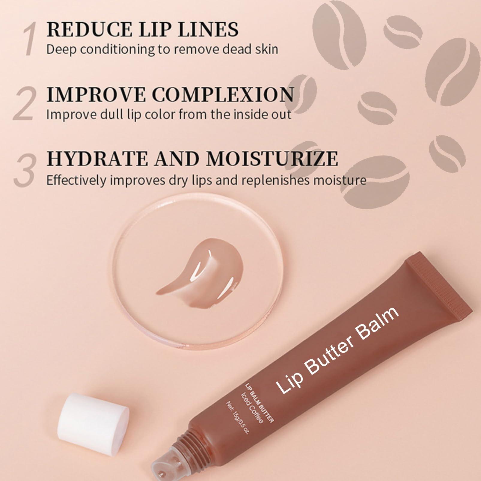 Evolvique Lip Butter Balm - Lip Balm Hydrating - Tinted Lip Balm - Moisturizing Lip Gloss Set - Girls Lip Oil - Lip Moisturizer for Women - Lip Care Products - Christmas Gifts for Teen Girls