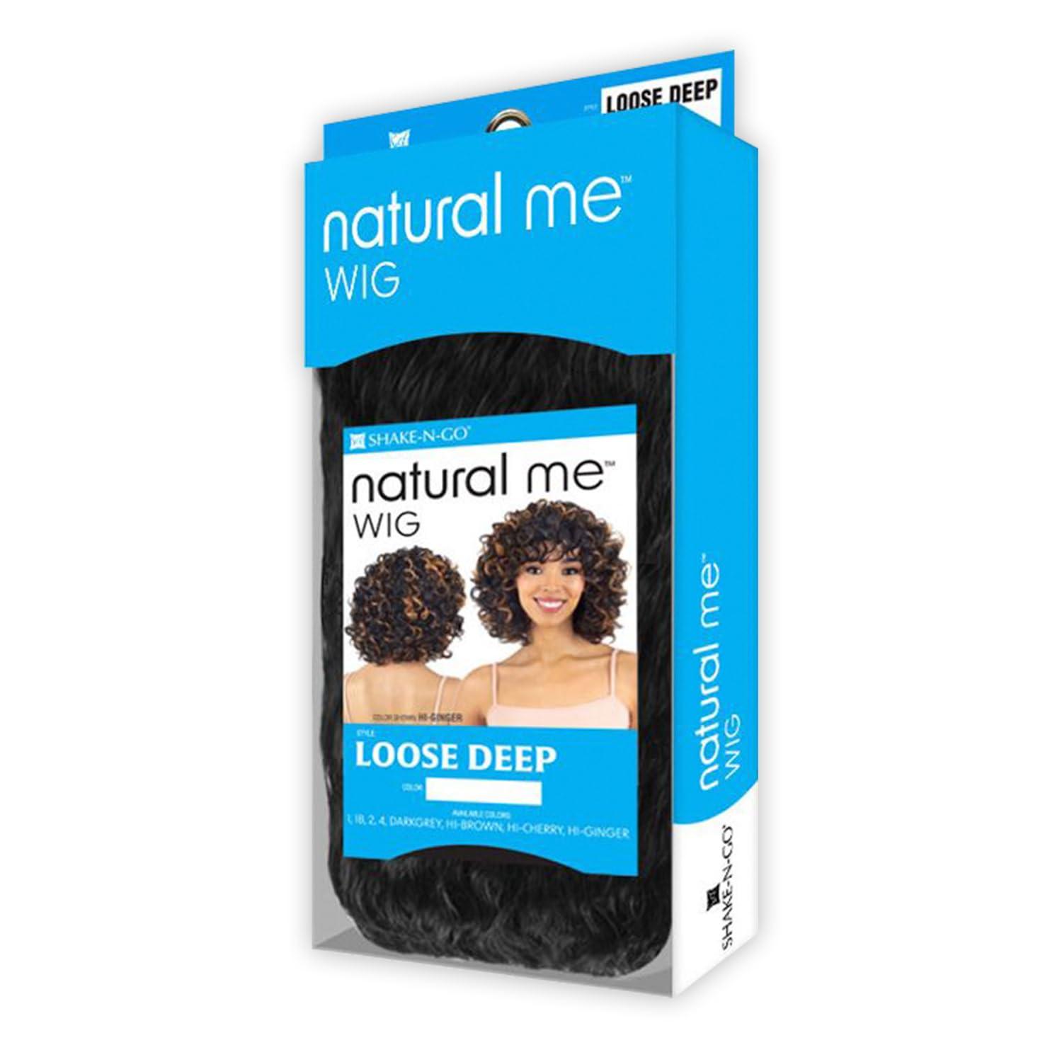 SHAKE-N-GO SHAKE-N-GO - NATURAL ME WIG - LOOSE DEEP (OFF BLACK 1B)