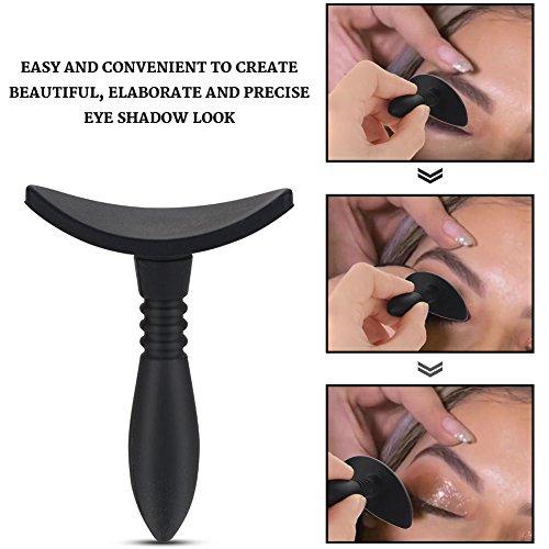 Sonew Eyeshadow Crease Line Kit Eyeshadow Stamp Crease Silicone Eyeshadow Stamp Crease Fashion Lazy Eye Shadow Applicator Eye Contour Makeup Tool (Black)