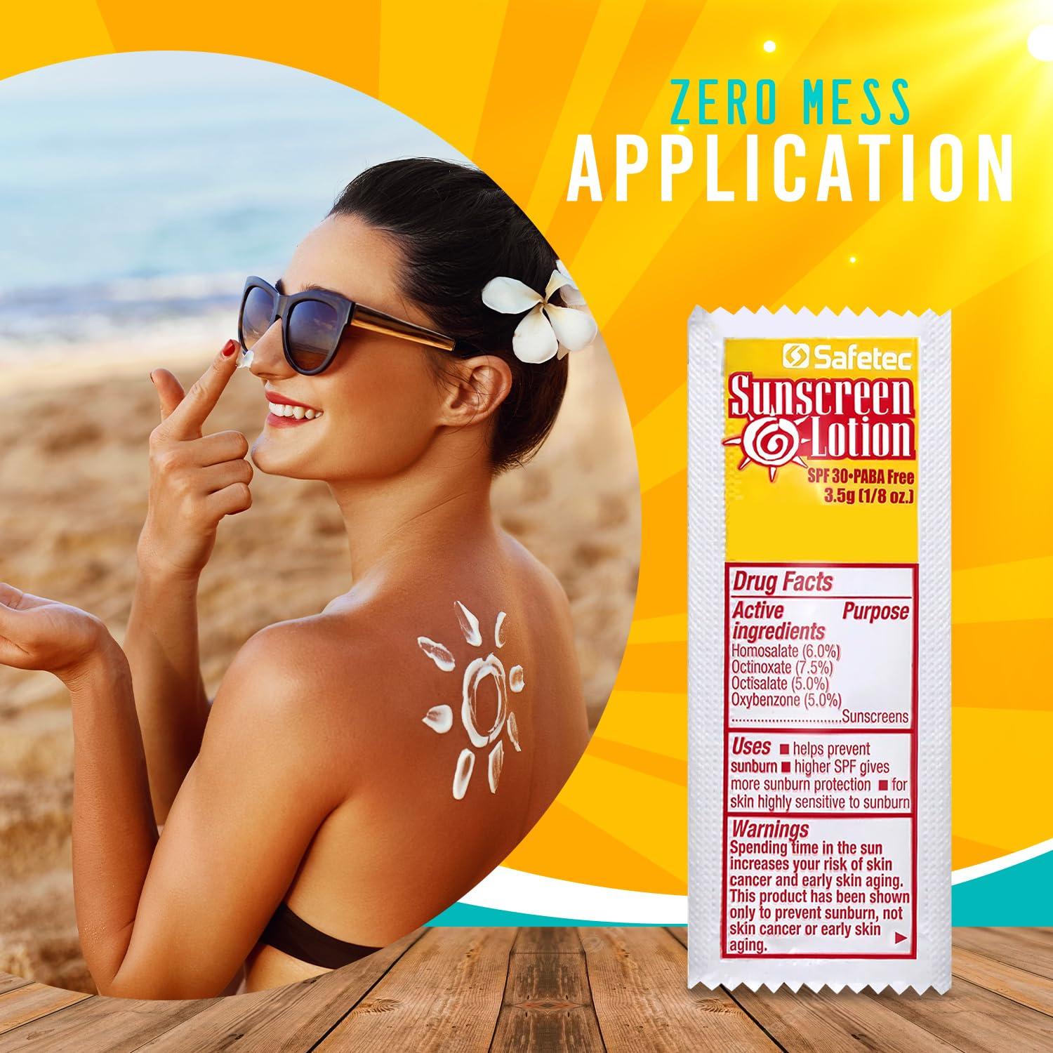 HOMESPHERE Sunscreen Lotion, SPF30 Protection and PABA Free, Individual Packets of Sunscreens (Pack of 1000) Travel Size Sun Screen for Outdoors, Bundled with reclosable Homesphere bag