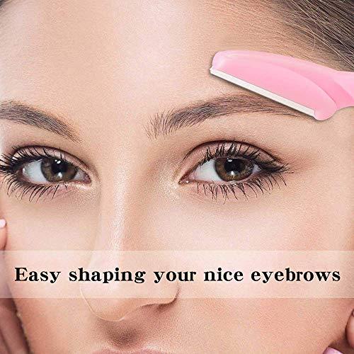 ACKLLR 24 Pieces Eyebrow Razor Shaper Trimmer Shaver Women Men Facial Razor with Precision Cover by ACKLLR,Green Pink Yellow