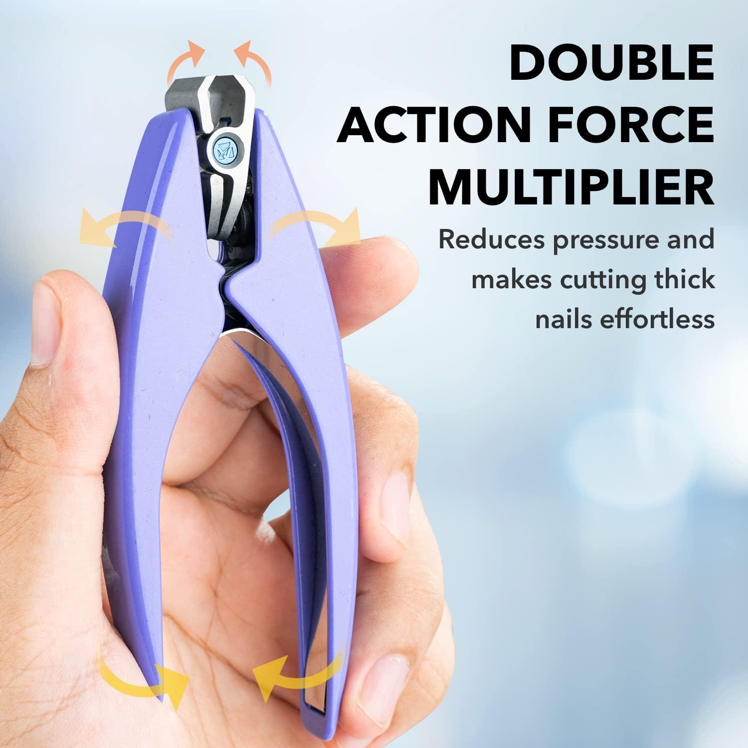 Azurro CLIPPERPRO Omega Select Toenail Clipper - Toe Nail Clipper for Women, Men, and Seniors | Ergonomic, Easy to Grip Small Nail Clippers | Nail Cutters with Steel Blades and 180 Degree Swivel Head