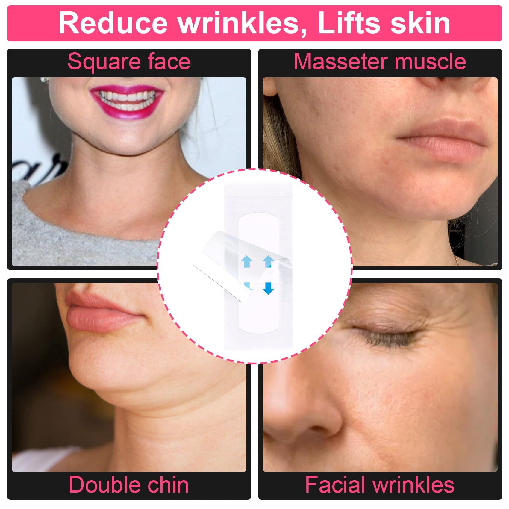 ANCIRS ANCIRS 40 pcs Face Tape Lifting Invisible, Instant Neck Lift Tape, Facelift Tape for Lifting Sagging Skin, Instantly Neck Tape Lifting for Double Chin and Eye Wrinkles