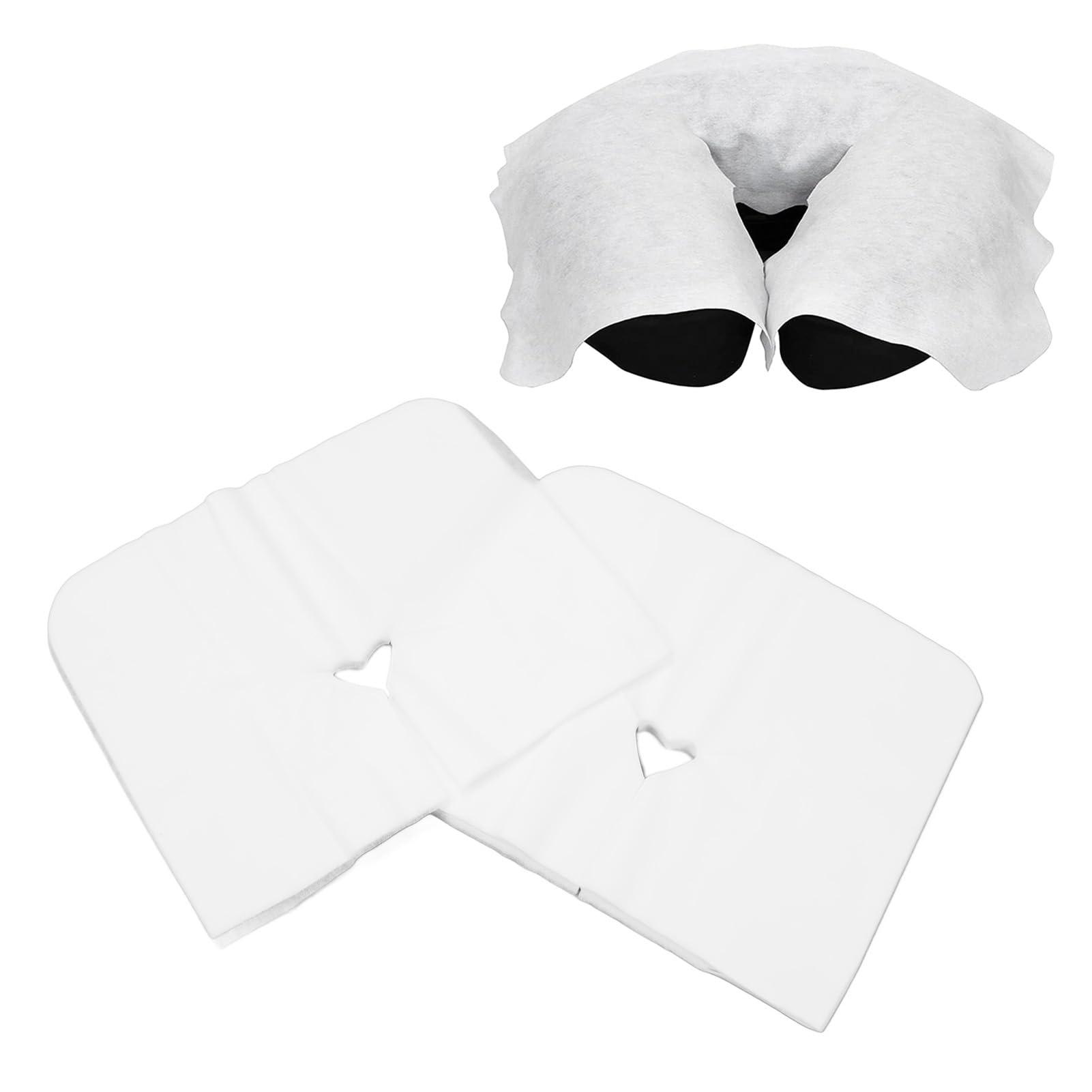 HOHXFYP HOHXFYP 200Pcs Disposable Face Cradle Covers, Soft Non Woven Fabric Massage Face Covers/Headrest Covers for Massage Tables, Massage Chairs & Home Salon
