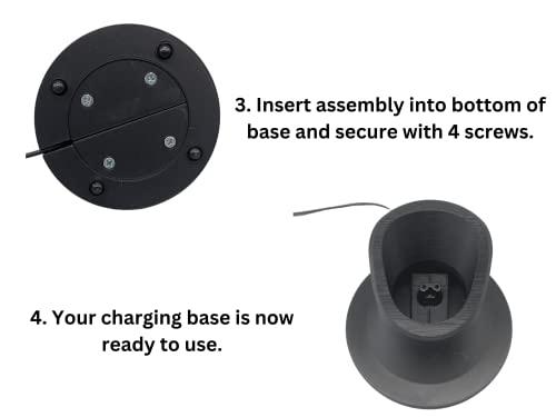 HOYT DESIGN HOYT DESIGN, Charger Stand, Compatible with Philips Norelco S9000 Prestige SP98xx, Base, Cradle, Matte Black (Shaver and Power Cord NOT Included)