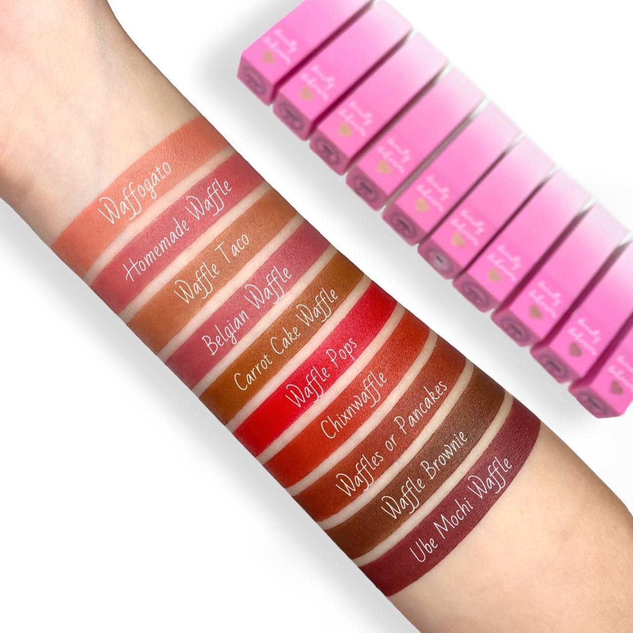 Beauty Bakerie Beauty Bakerie Makeup Matte Lipstick, Long Lasting 24hr Wear Lip Stick for Women, Smooth Matte Finish, Highly Pigmented, Moisturizing, Smudge-Proof Matt Lipsticks, 3.5g, Waffle Taco