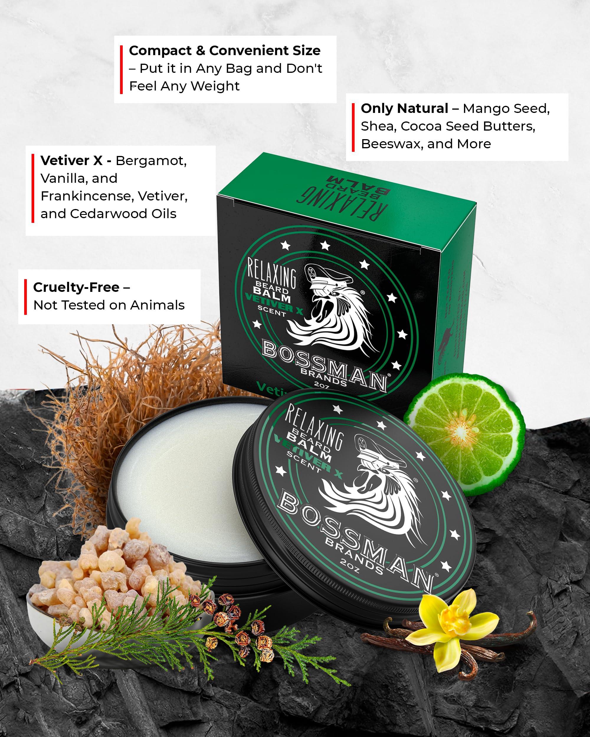 Bossman Bossman Beard Oil Jelly and Relaxing Beard Balm Combo- Vetiver X Scent