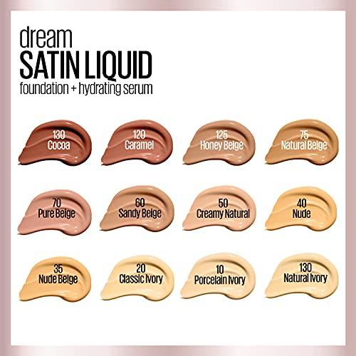 MAYBELLINE Maybelline New York Dream Satin Liquid Foundation (Dream Liquid Mousse Foundation), Sandy Beige, 1 fl. oz.