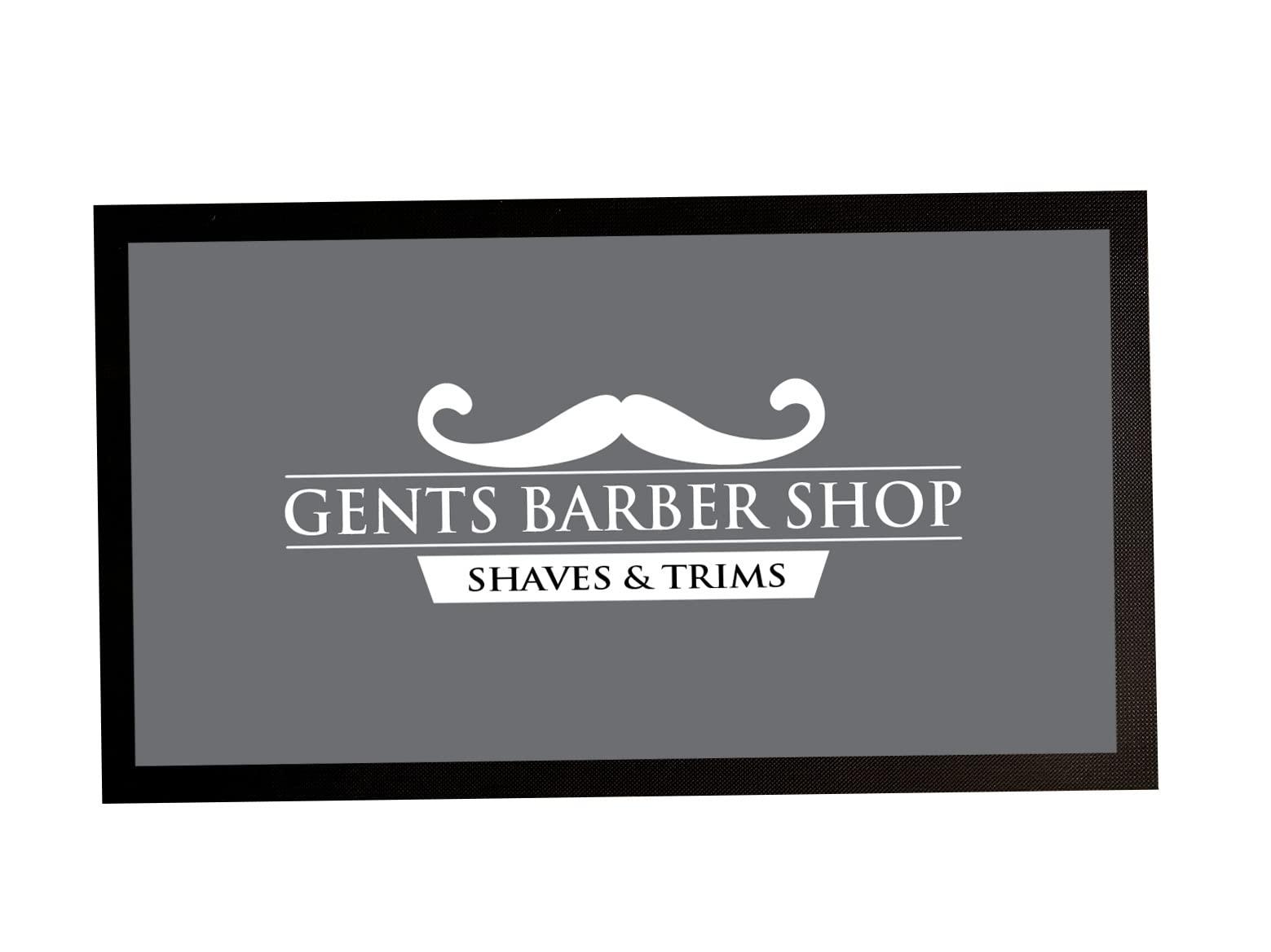 Artylicious Barber Shop mat - Gents Barbers Grey mat Shop Barber Shop Counter mat