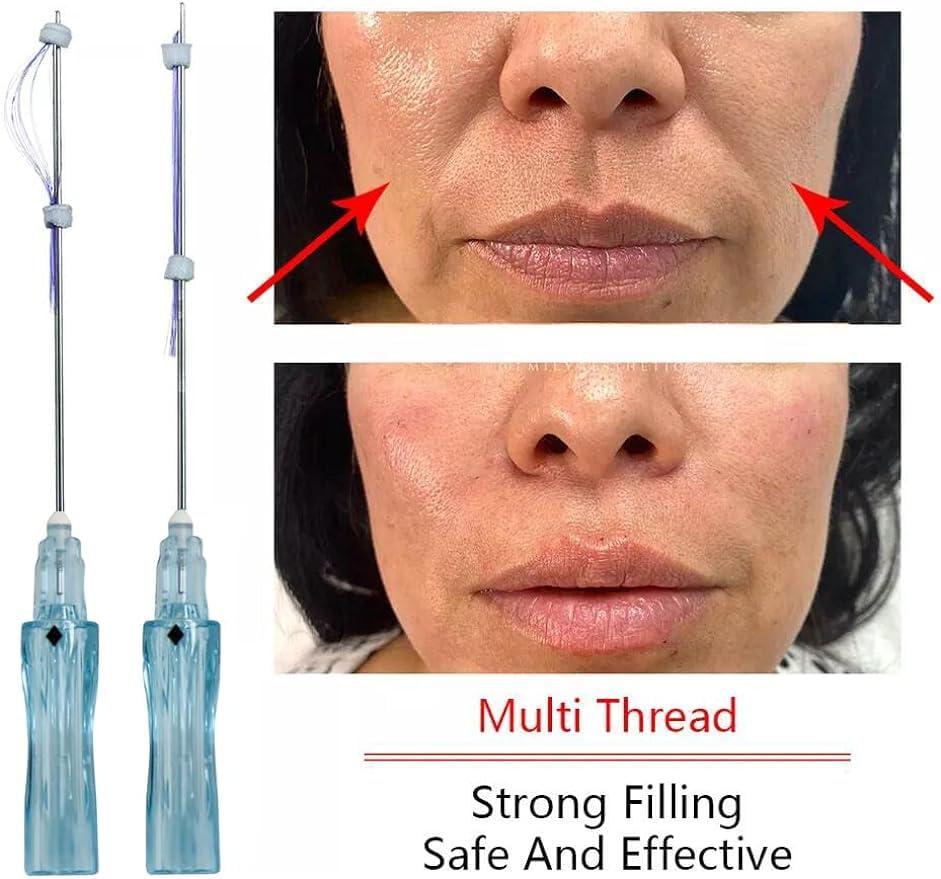 MatYas Pdo Pcl Multi Threads,23G38MM, for Face Lift,Removing Wrinkle Nasolabial L-Type,20pcs (PCL)