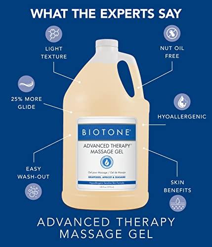 Biotone BIOTONE Advanced Therapy Massage Gel, Smooth, Silky Glide Without the Oil Feel, Ideal Workability, Nut-Oil Free, Hypoallergenic