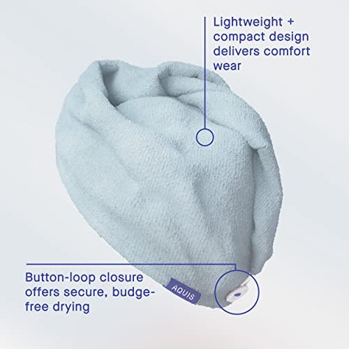AQUIS AQUIS Hair Wrap Hair-Drying Tool, Water-Wicking, Ultra-Absorbent Recycled Microfiber