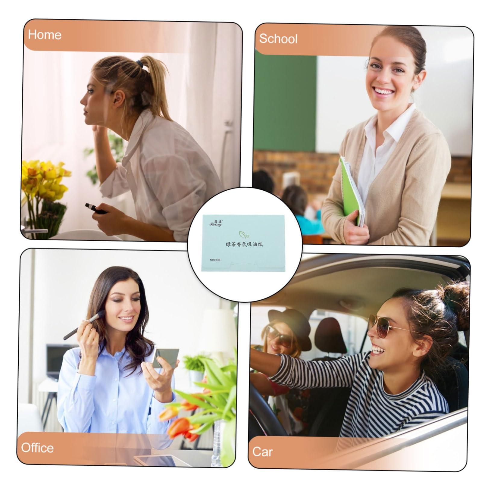 BIUDECO BIUDECO 10 Pack Facial Oil Blotting Sheets 100 Sheets/box Makeup Oil Removal Paper Oil Control for Face Portable Convenient