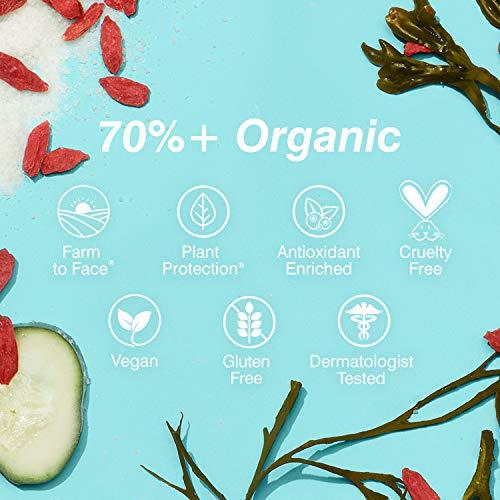 Coola COOLA Organic Glowing Greens Facial Cleanser, Dermatologist Tested Skin Barrier Protection with Aloe Vera Juice, Vegan and Gluten Free, 5 Fl Oz