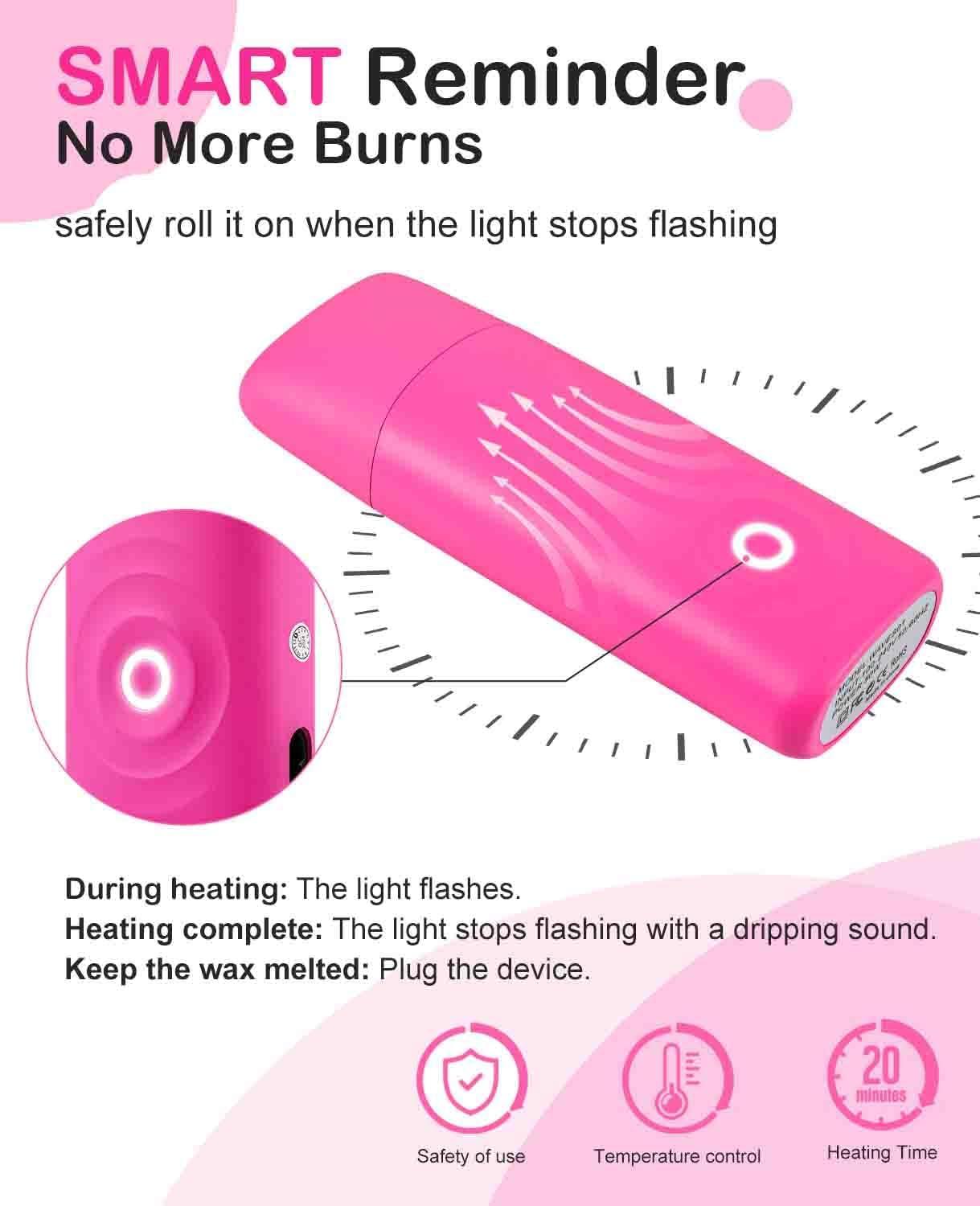 WaxPro Smart Roll on Wax Kit, Wax Roller Kit for Hair Removal,Waxing Kit at Home, Easy Waxing Kit for Women and Men, Suitable for Beginners Waxing at Home