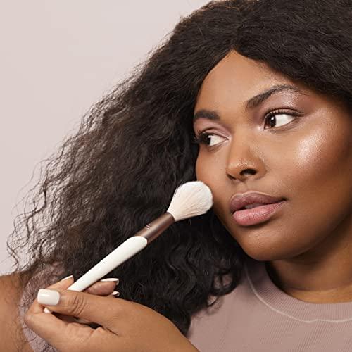 EcoTools EcoTools Luxe Soft Highlighter Makeup Face Powder Brush, Sheer, Luminous Glow, Premium Quality Makeup Brush, Ultra Soft, Synthetic Bristles, Eco Friendly Face Brush, Cruelty-Free, 1 Count (Pack of 2)