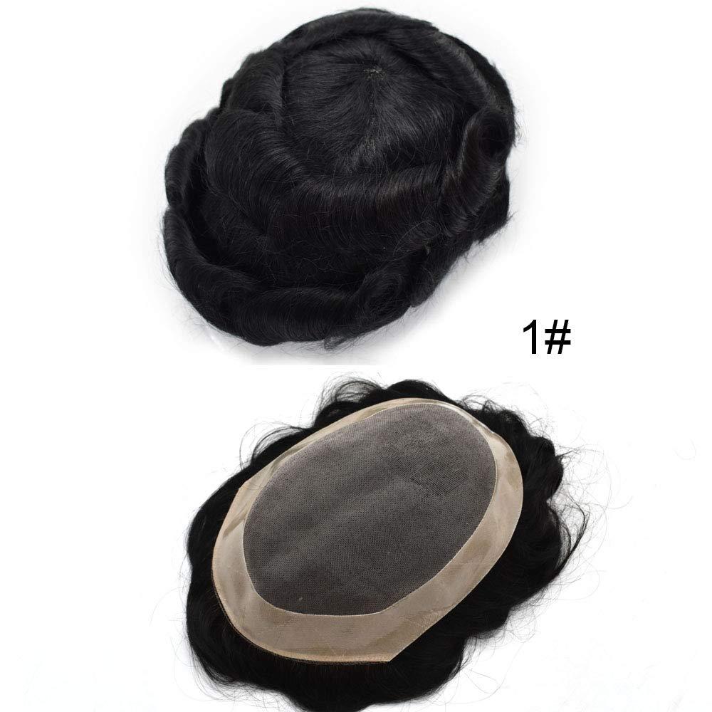 Notherss Notherss Toupee for Men Durable Fine Mono Hair System Skin NPU Natural Looking Monofilament Wigs Mens Toupee Hairpieces Medium Density European Human Hair Pieces For Men Hand Tied Men Toupee