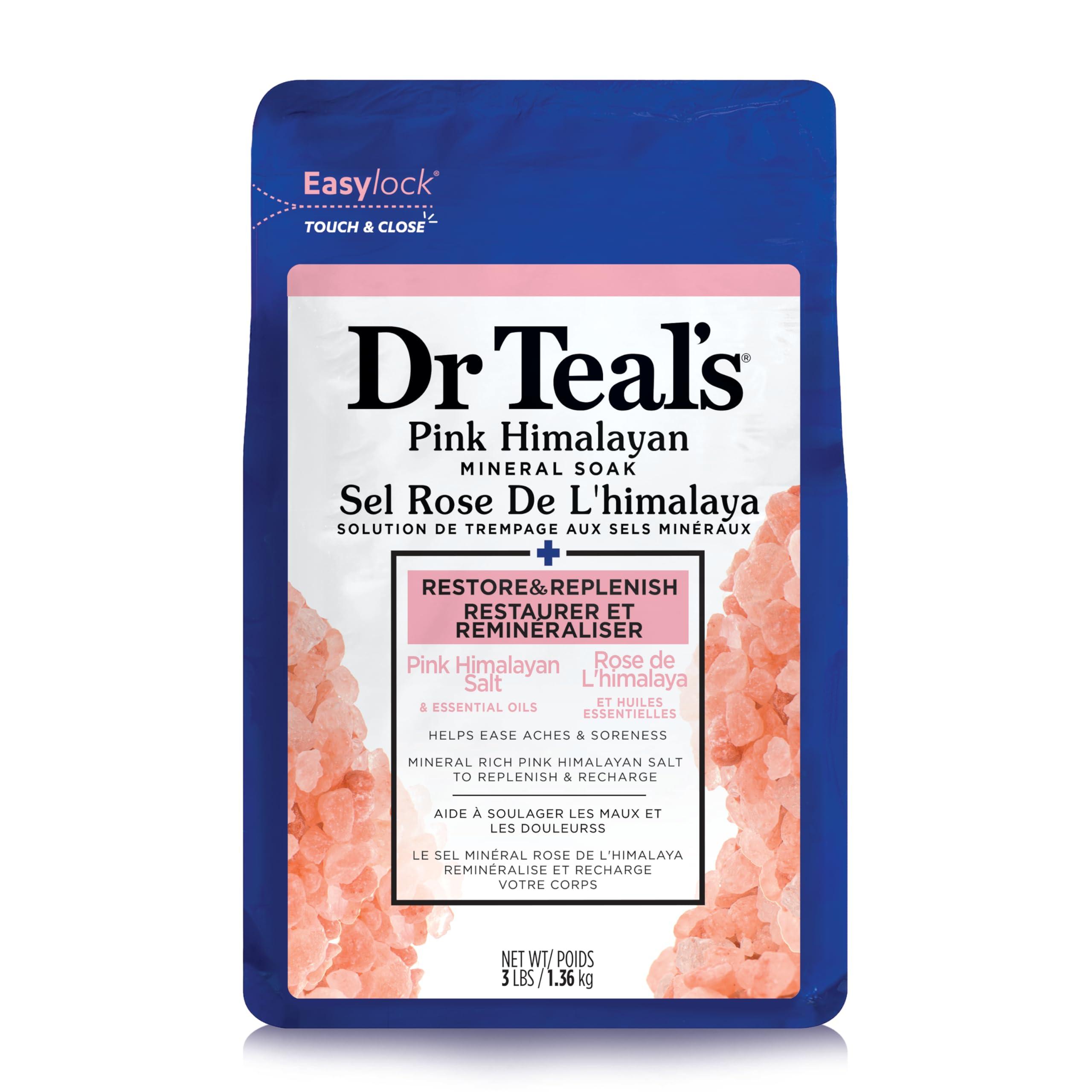 Dr Teal's Dr Teal\'s Epsom Salt Magnesium Soak, Restore & Replenish with Pink Himalayan Mineral, 3 lbs