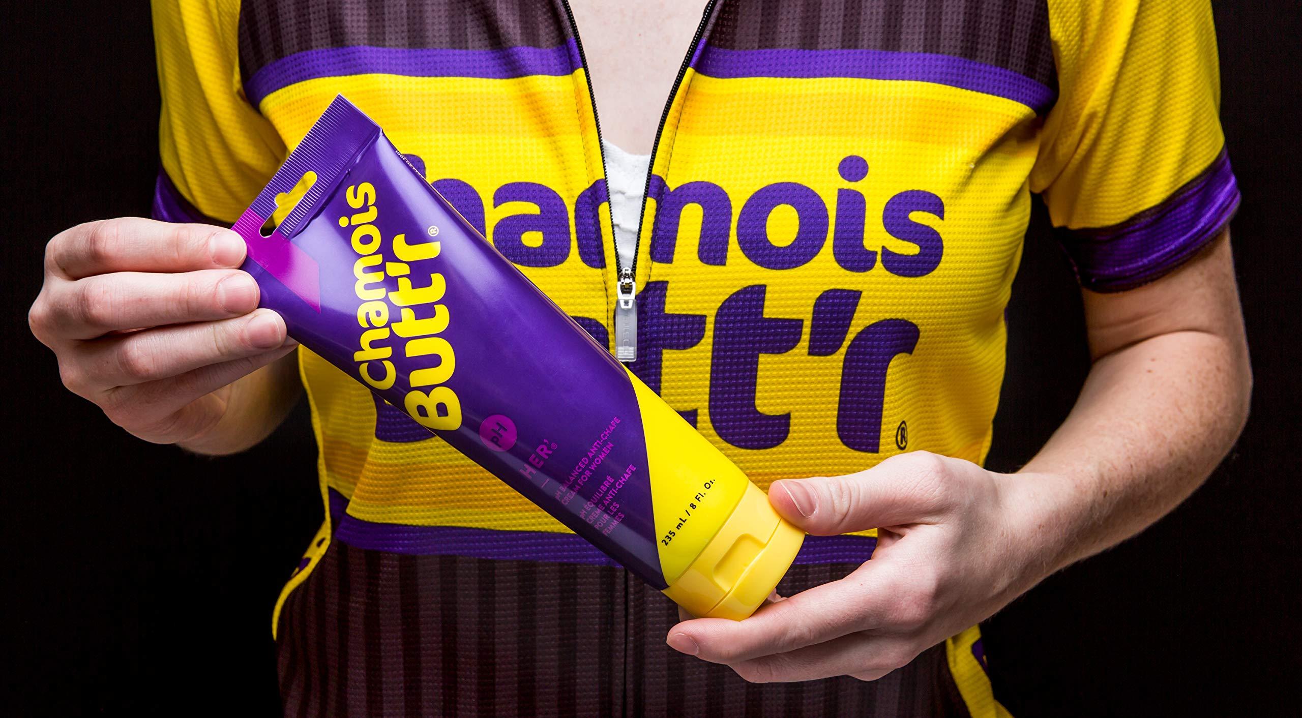 Chamois Butt\'r Chamois Butt\'r Original Anti-Chafe Cream, 32 oz Bottle with Pump & Her\' Anti-Chafe Cream, 8 Ounce Tube