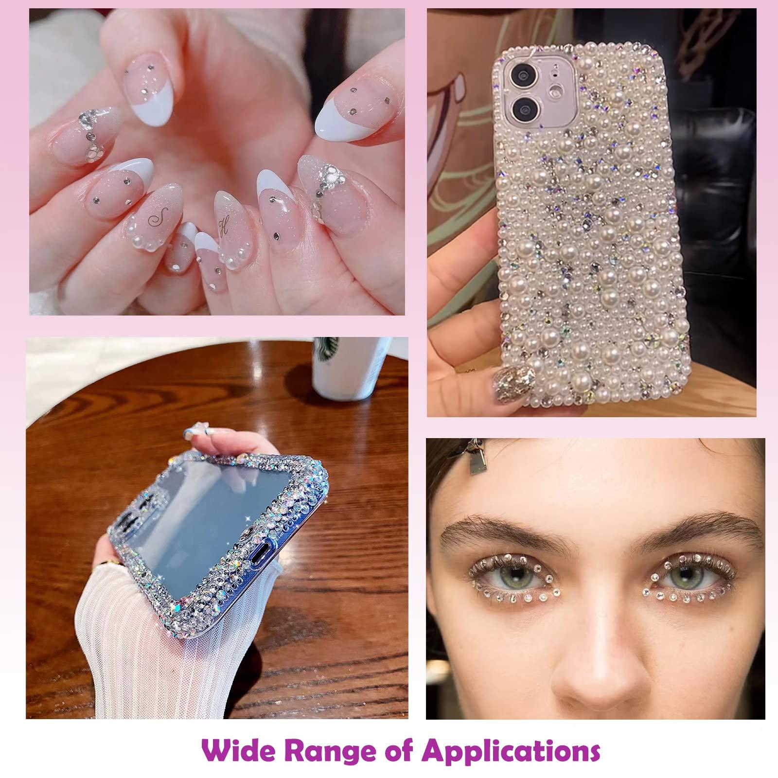 nooepc NOOEPC Face Gems Lip Stud, Eyebrow Stud, Rhinestone Sticker Hair Body Rhinestones Gems Crystals Pearls for Face Eyes Makeup Body, Crafts