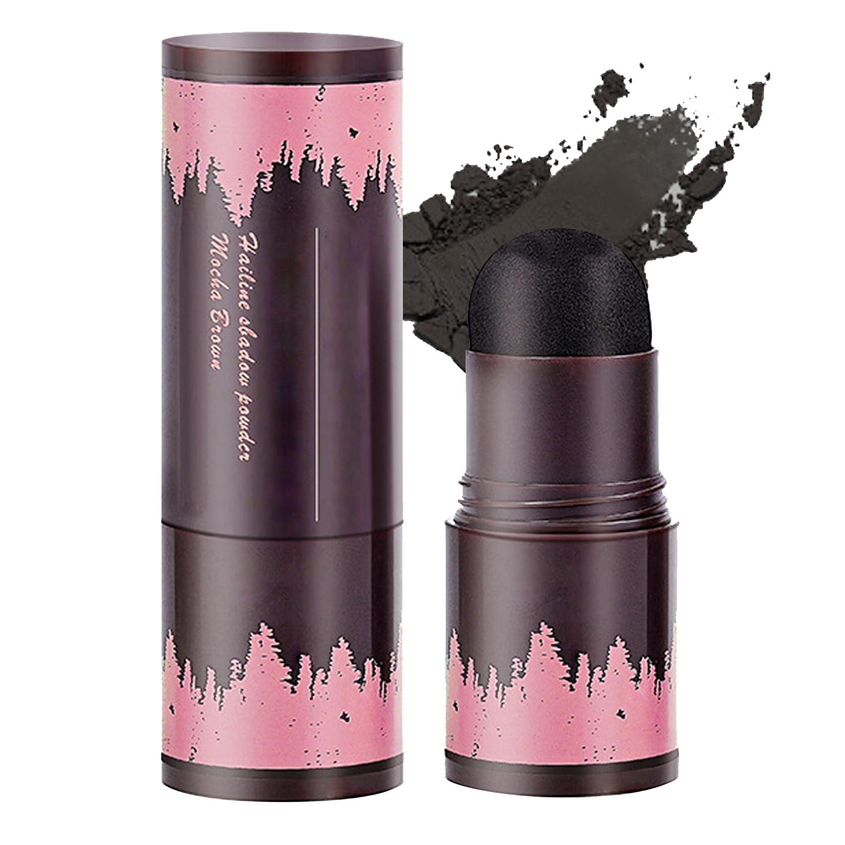 Fusang Hairline Powder Stick,Waterproof Hair Filler Powder for Women,Easy to Use,Pigmented Long Lasting Hair Shading Sponge Pen Root Hair Touch Cover Up Hair-line Shadow Makeup Powder(Black)