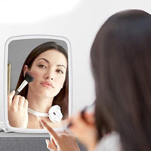 Pkfinrd Pkfinrd Makeup Light LED Mirror Touch Switch 3-Level Adjustment Fill Light Mirror Desktop Makeup Tool Portable Folding Stand