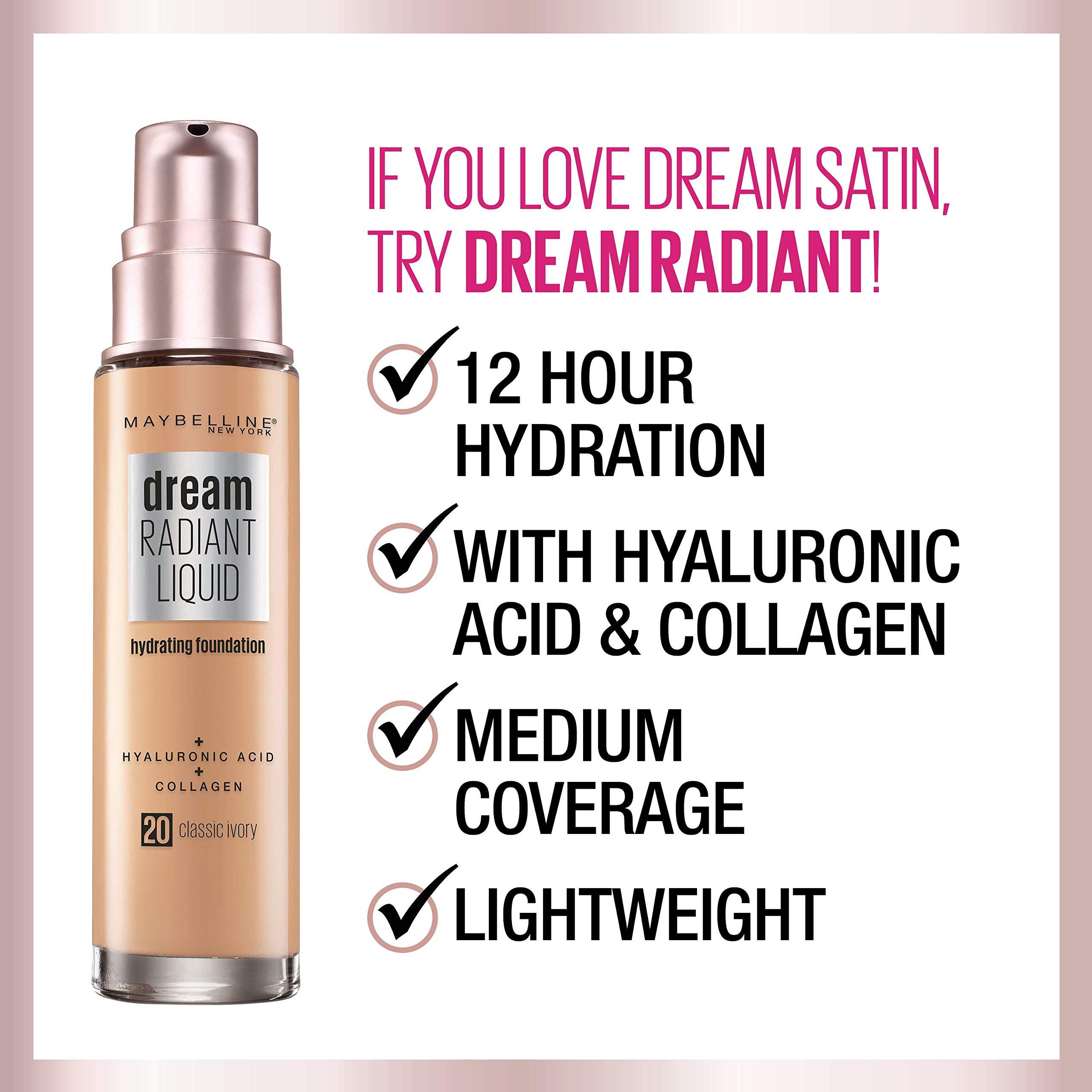 MAYBELLINE Maybelline New York Dream Satin Liquid Foundation (Dream Liquid Mousse Foundation), Nude, 1 fl. oz.