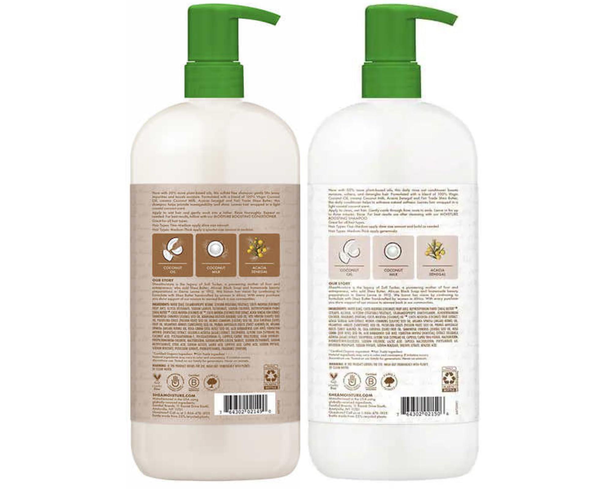 ComboCreations SheaMoisture Natural Infusions Hydrating and Moisture Boosting Shampoo & Conditioner Set, 34 fl oz, for Wavy, Curly, Straight Hair - ComboCreations Box for Holiday Gift Sets, Christmas Gifts