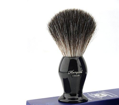 Haryali London 4 PCs Men's Shaving Set with De Safety Razor(No Blades Included),Pure Badger Hair Brush,Soap & Bowl