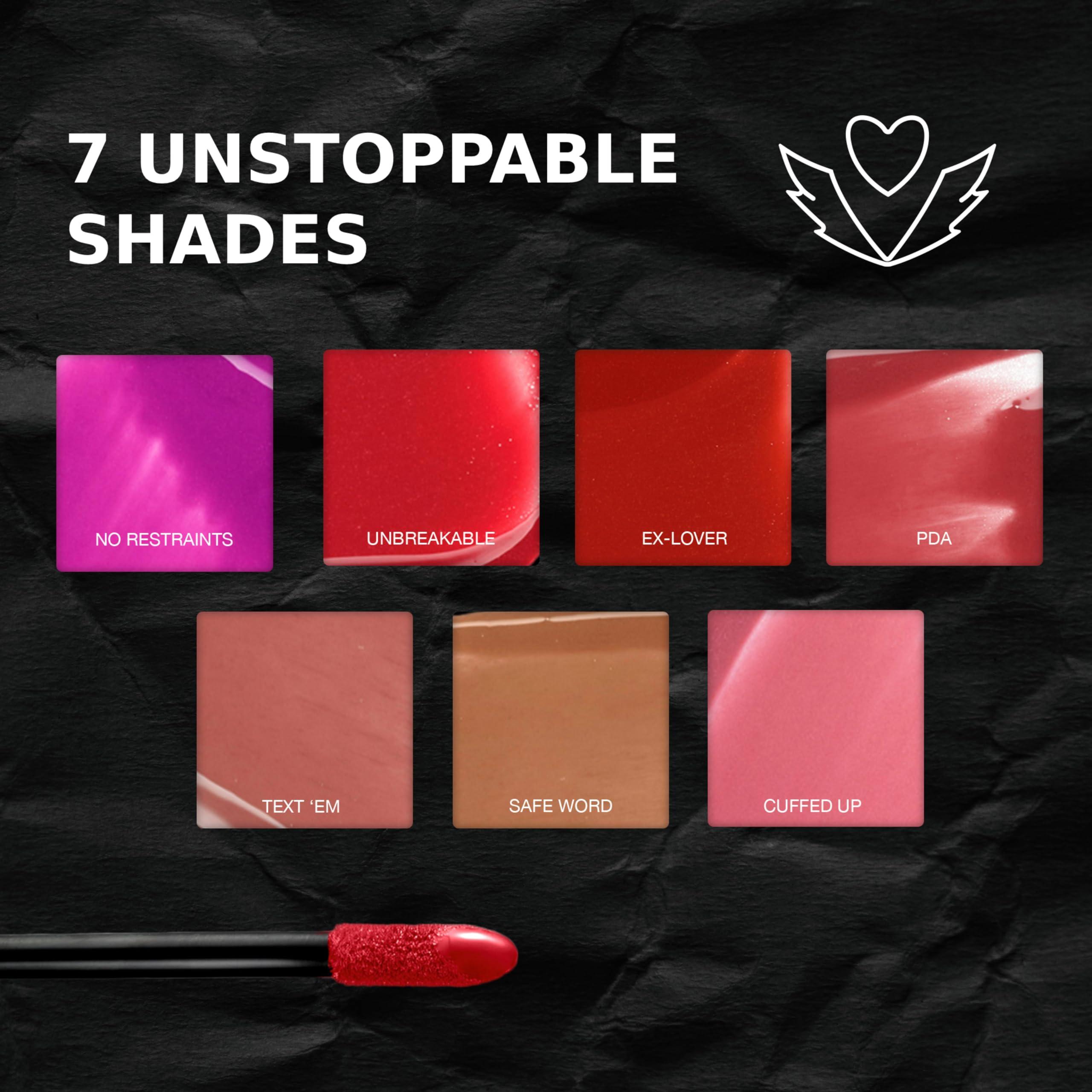 URBAN DECAY Urban Decay Vice Lip Bond Glossy Longwear Liquid Lipstick (No Restraints - Fuchsia Purple), Transfer-proof, Smudge-proof, Up to 16HR Wear, Vegan, Cruelty-free - 0.14 fl oz