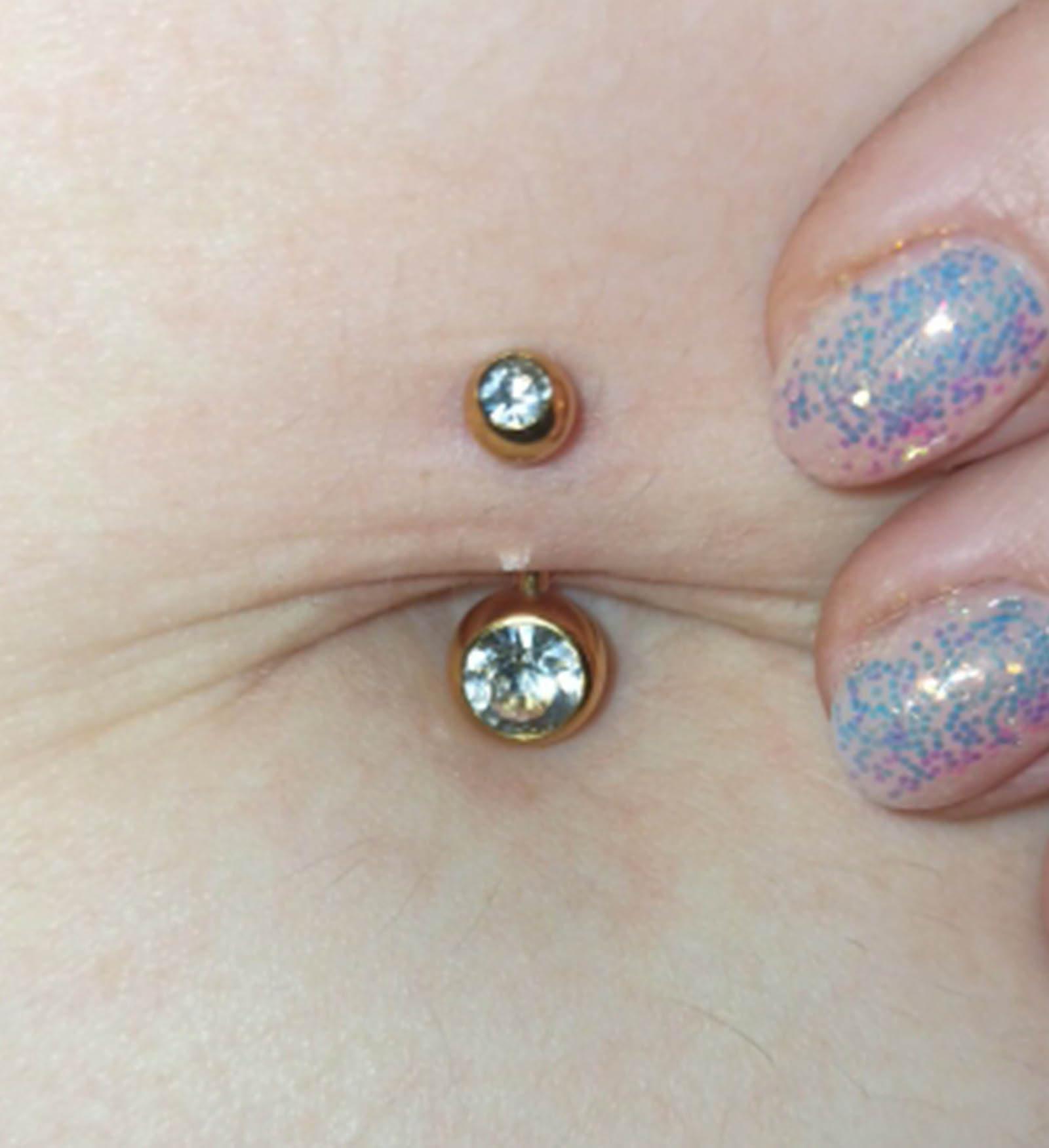 QWALIT QWALIT Belly Button Piercing Kit Belly Piercing Kit Belly Button Piercing Needle Navel Piercing Kit Belly Button Ring Piercing Kit Silver Gold Belly Piercing kit 14 gauge piercing needle