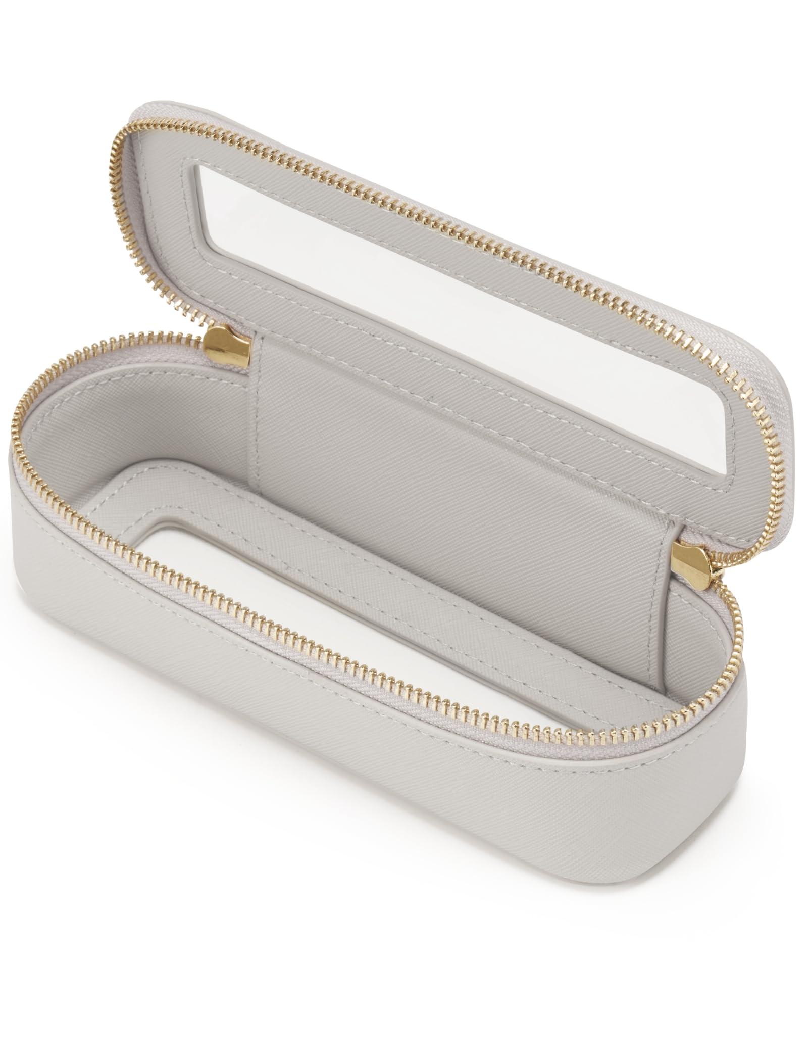 Popvibe Popvibe Slim Makeup Brush Bag Travel Clear Toiletry Bag for Women Cute Make Up Bag for Traveling Cosmetic Bag Organizer Waterproof Tansparent Beauty Makeup Case Blue Gray