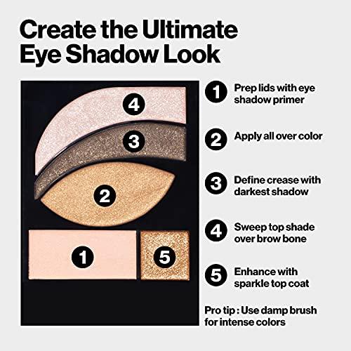 REVLON Revlon Eyeshadow Paette, PhotoReady Eye Makeup, Creamy Pigmented in Blendable Matte & Shimmer Finishes 523 Rustic, 0.01 Oz