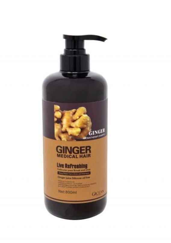 Generic GINGER MEDICAL HAIR SHAMPOO, Promotes Hair Strength & Thickness with increased volume & reducing breakage (800 ML) WITH HERBAL INGREDIENTS (Shampoo), 27.0 Fl Oz, 1
