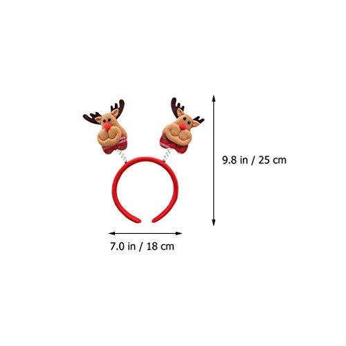 minkissy Minkissy Christmas Headbands Boppers, 6pcs Christmas Hair Bands Head Boppers Snowman Santa Claus Reindeer Headband for Christmas Party