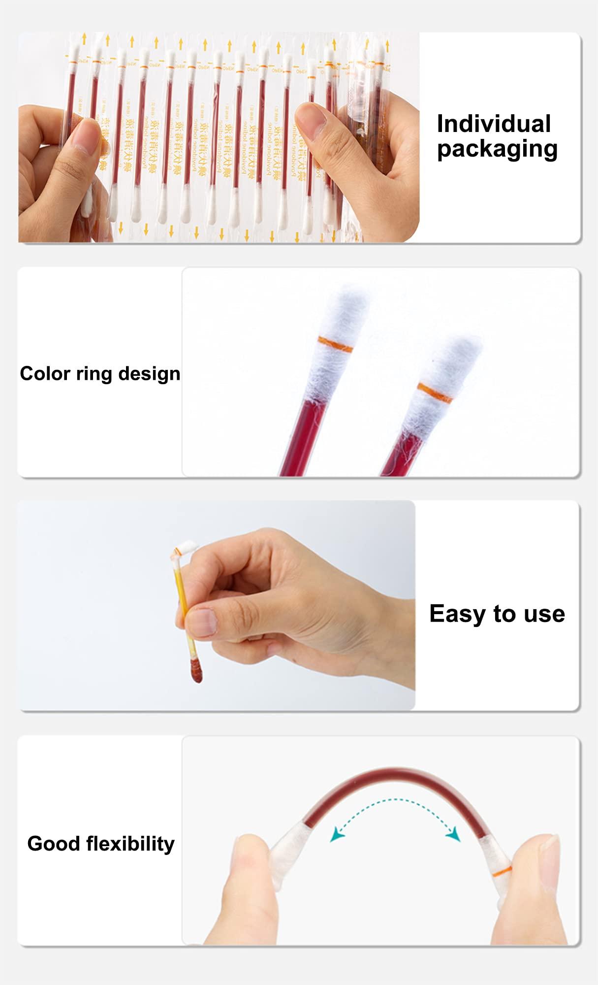 XRFENG 50 PCS Disposable Iodine Swab Portable Medical Swabs Outdoor Supplies Care Nasal