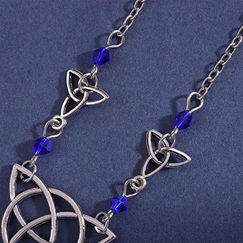 Bomine Bomine Boho Head Chain Crystal Hair Chain Forehead Festival Wedding Headpieces Hair Acessories for Women and Girls (Blue)