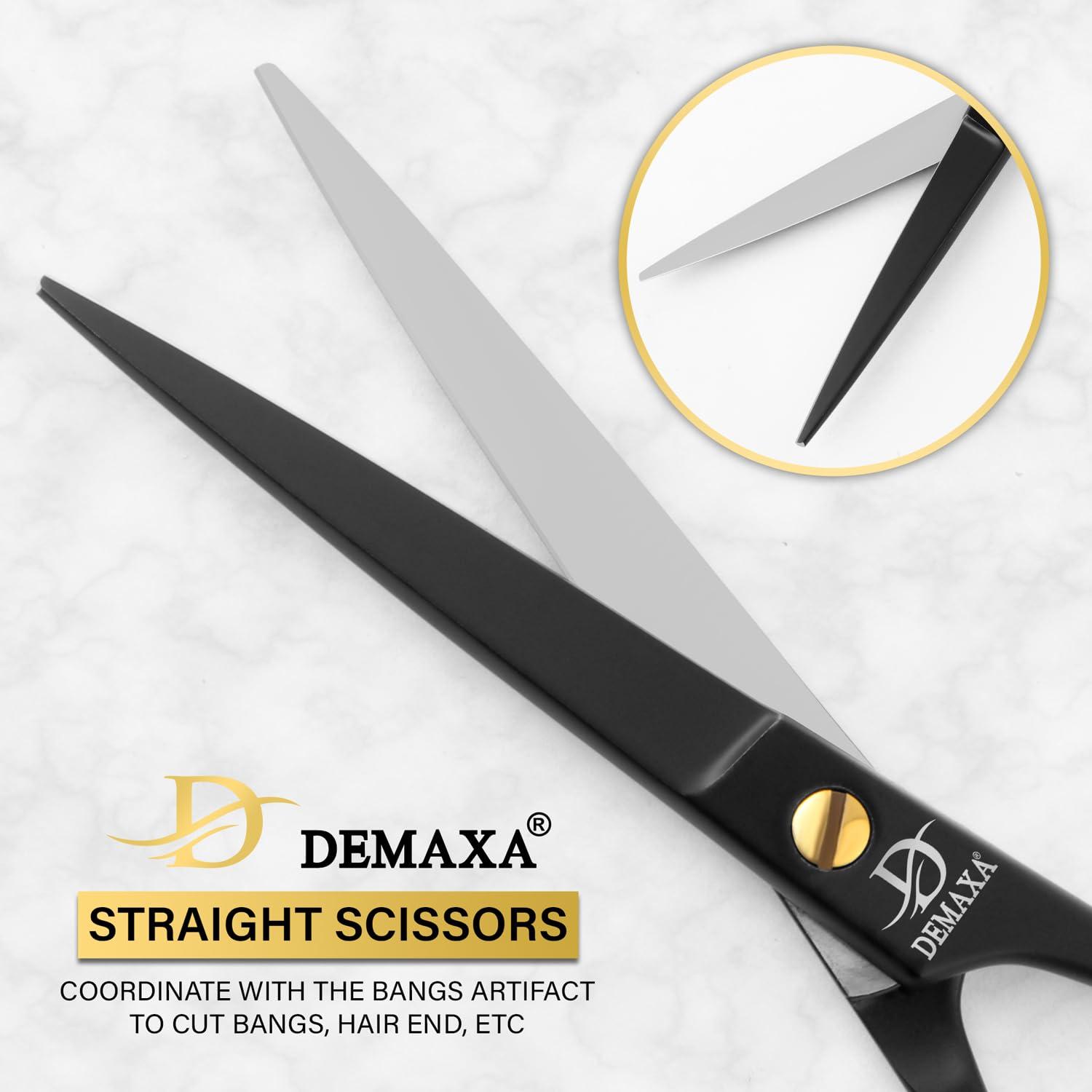 DEMAXA DEMAXA Professional Hair Scissors 6.5 Inch - Premium High Carbon Stainless Steel Barber Salon Hair Shears for Haircut Scissors - Ergonomic Design Super-Sharp Hair cutting Scissors Blades