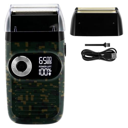 WTCBQC Electric Razors for Men, Professional Shaver Hair Cleaning Shave Shaper Foil Electric Shaver Head Shaving Machine Rotary Motor Electric Razor for Men (Color : OneColor)