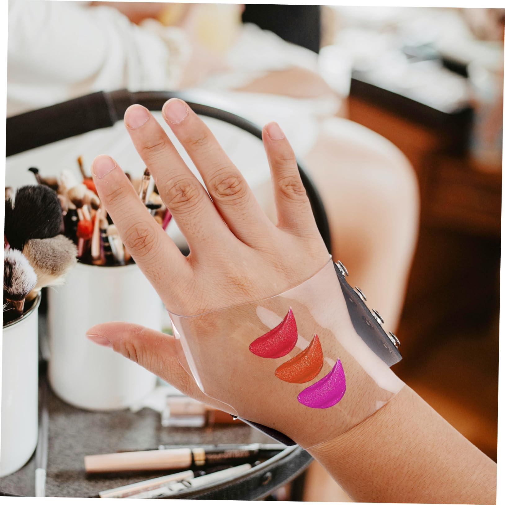 Didiseaon Didiseaon Makeup Palette Gloves for Nail Tech Nail Pallet for Nail Art Makeup Tools Makeup Brishes Makeup Mixing Palette Blending Plate Makeup Small Makeup Mixing Tray Makeup Plate Black Pu