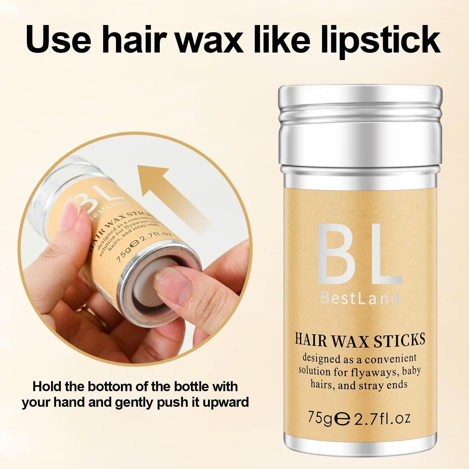 BestLand BestLand Hair Wax Stick, Styling Stick for Edge Control, Hair Finishing, and Frizz/Baby Hair Taming - Slick Back Stick for Kids Women and Men, Tamer for Flyaways, Hair Bun Maker and Accessories