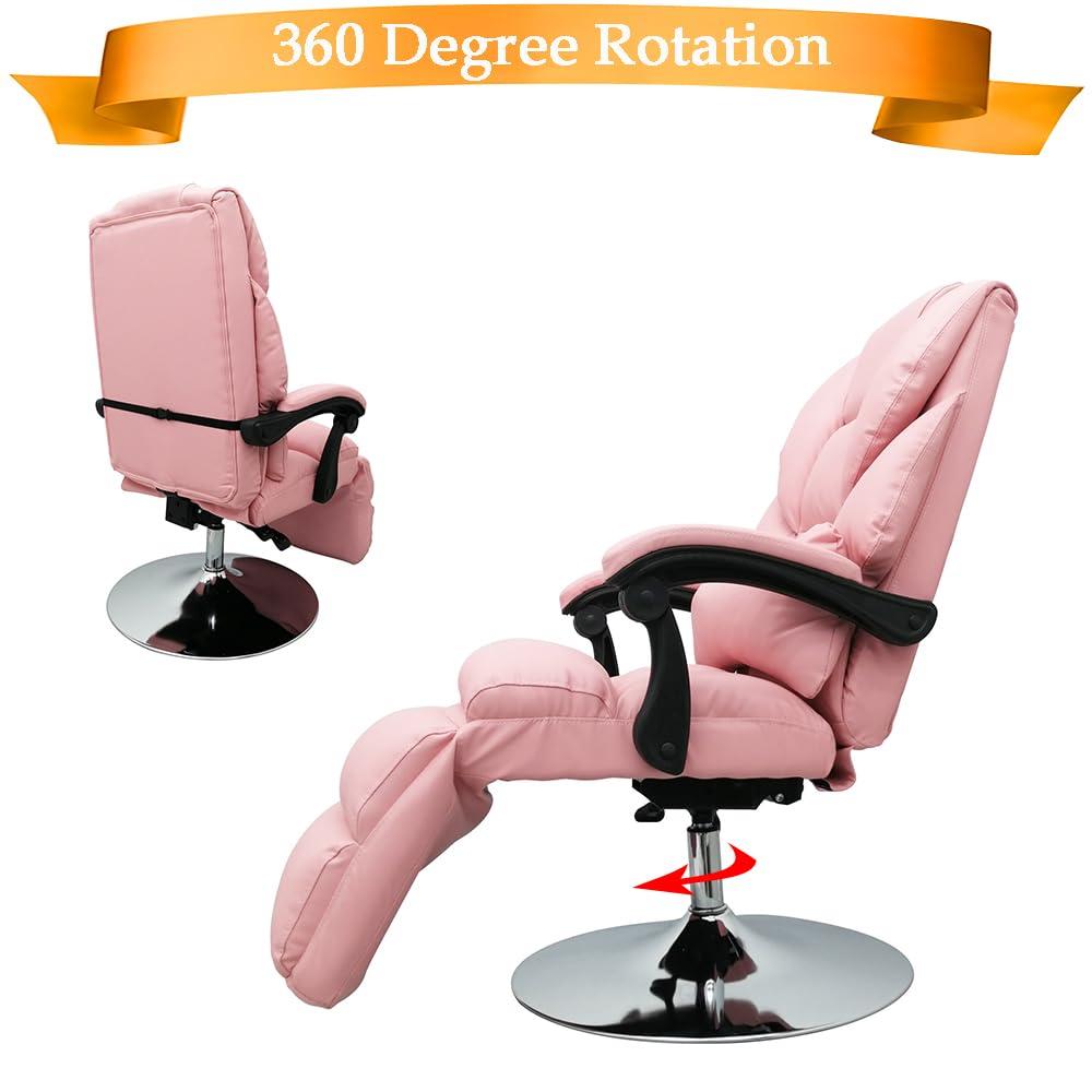 EQCOTWEA EQCOTWEA Beauty Bed Chair Pink Facial Bed Spa Table Salon Chair 360 Degree Rotating Air Pressure Lifting Adjustable Salon Massage Bed Chair for Beauty &Home Office Chair Load Capacity 275LB