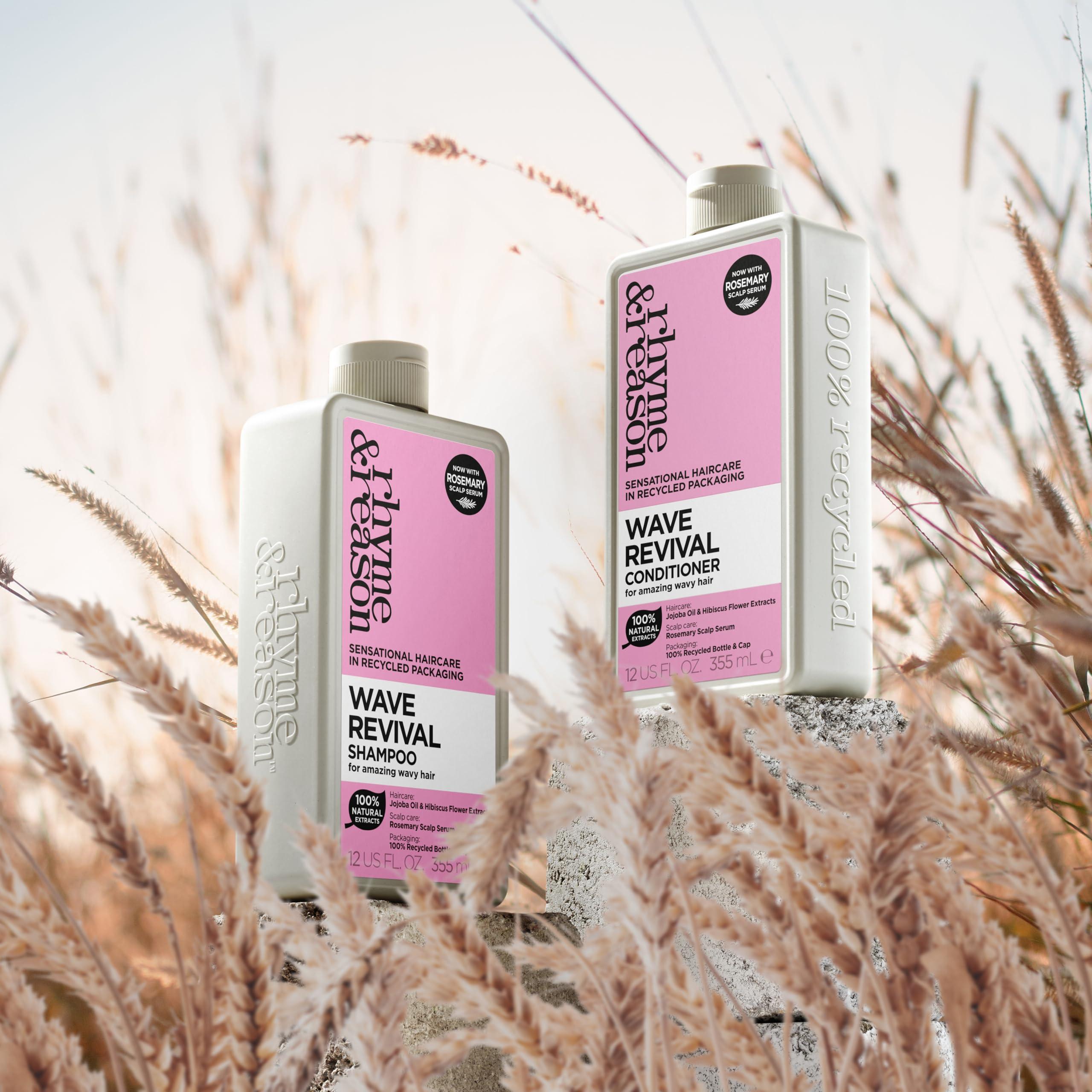 Rhyme & Reason Rhyme & Reason Wave Revival Shampoo & Conditioner SET. 13 Fl. Oz. Each Bottle. To Define & Enhance Wavy Hair. Vegan Cruelty Free.