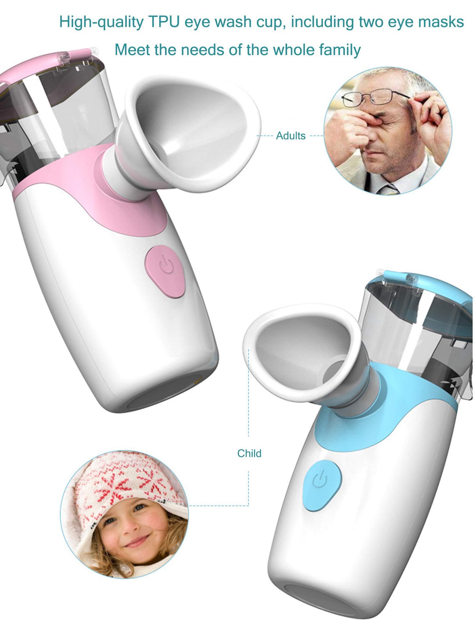 Zony Zony Nano Spray Facial Mister USB Rechargeable, Handheld 24ml Face Steamer for Facial, Used for Moisturizing, Skin Care, Deep Cleansing Makeup, Eyelash Extension,Pink