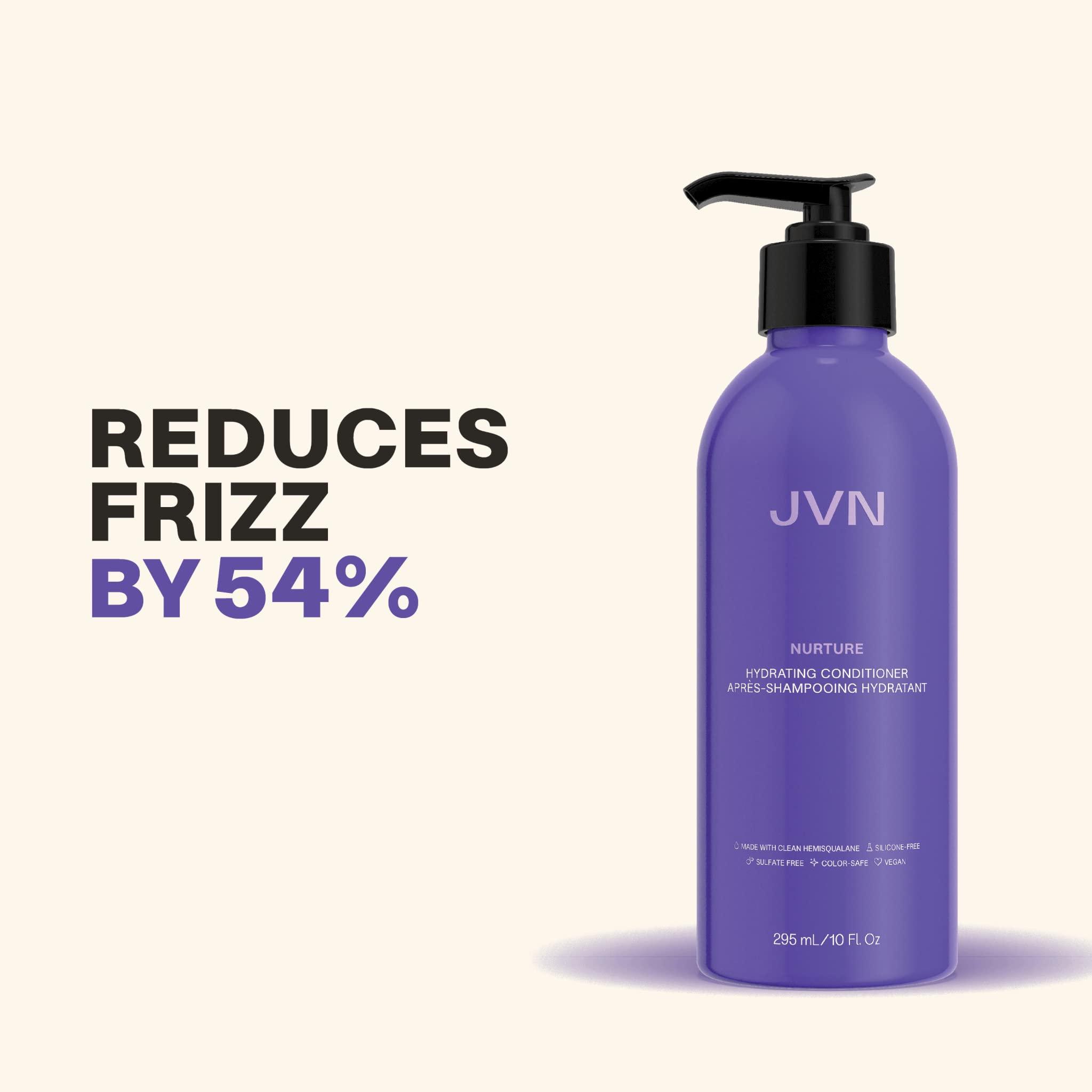 JVN JVN Nurture Hydrating Conditioner, Moisturizing Conditioner for All Hair Types, Detangles & Softens Hair, Made with Clean Hemisqualane (10 Fl Oz)