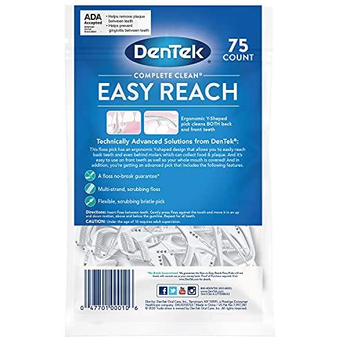 DenTek DenTek Comfort Clean Sensitive Gums Floss Picks, 75 Count (pack of 6)