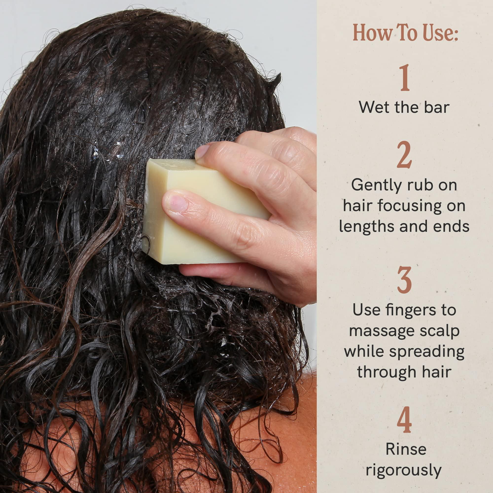 J·R·LIGGETT'S J.R.LIGGET\'S Jojoba & Peppermint Formula Conditioner Bar + Two Shampoo Bars, All-Natural for Hair Clean, Soft, Tangle-Free, 8.75 Ounce, Hair Care, 3.5 ounces each