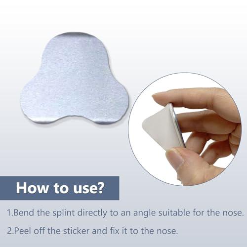 MUROCEA MUROCEA Aluminum Nasal Splints, External Nose Support Protector for Rhinoplasty Septoplasty Sur-gery, Nose Brace Fracture, ENT, Orthopedic Immobilization, Sliver, 5PCS (M)