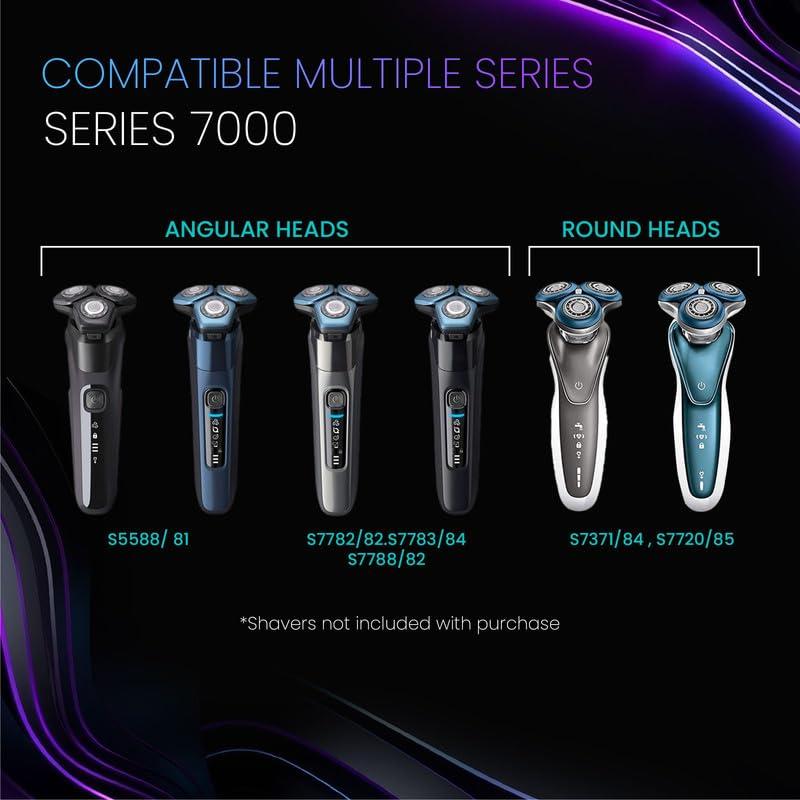 Golden Lotus Creations Golden Lotus Creations SH70/71 Replacement Heads Blades Compatible with Philips Norelco Series 7000 Electric Shavers SH70 SH71 Double Blades for Norelco Series S7000 7000 Replacement Heads