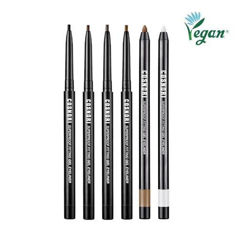 COSNORI COSNORI Super Proof Fitting Gel Eyeliner 05 Glam Bronze - Smudge-Proof, Ultra Creamy Eyeliner Pencil with Sharpener, Soft Drawing Multi-Use Eyeliner, Waterproof, Gold Pearl Brown, 0.014oz (0.4g)